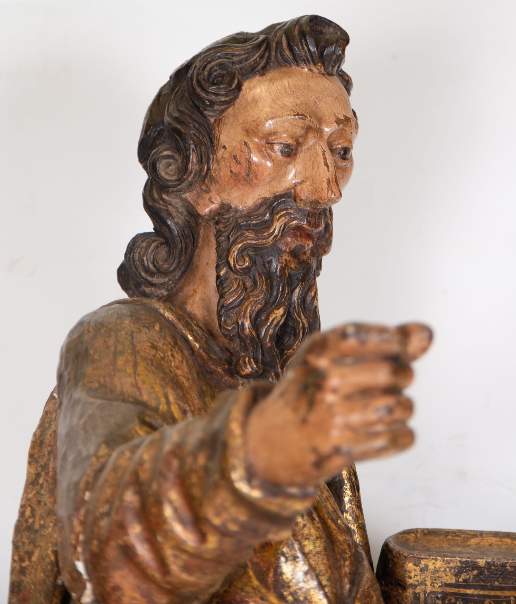 Saint Bartholomew, important wood carving, Catalan or Valencian Gothic school from the end of the 15 - Bild 6 aus 8
