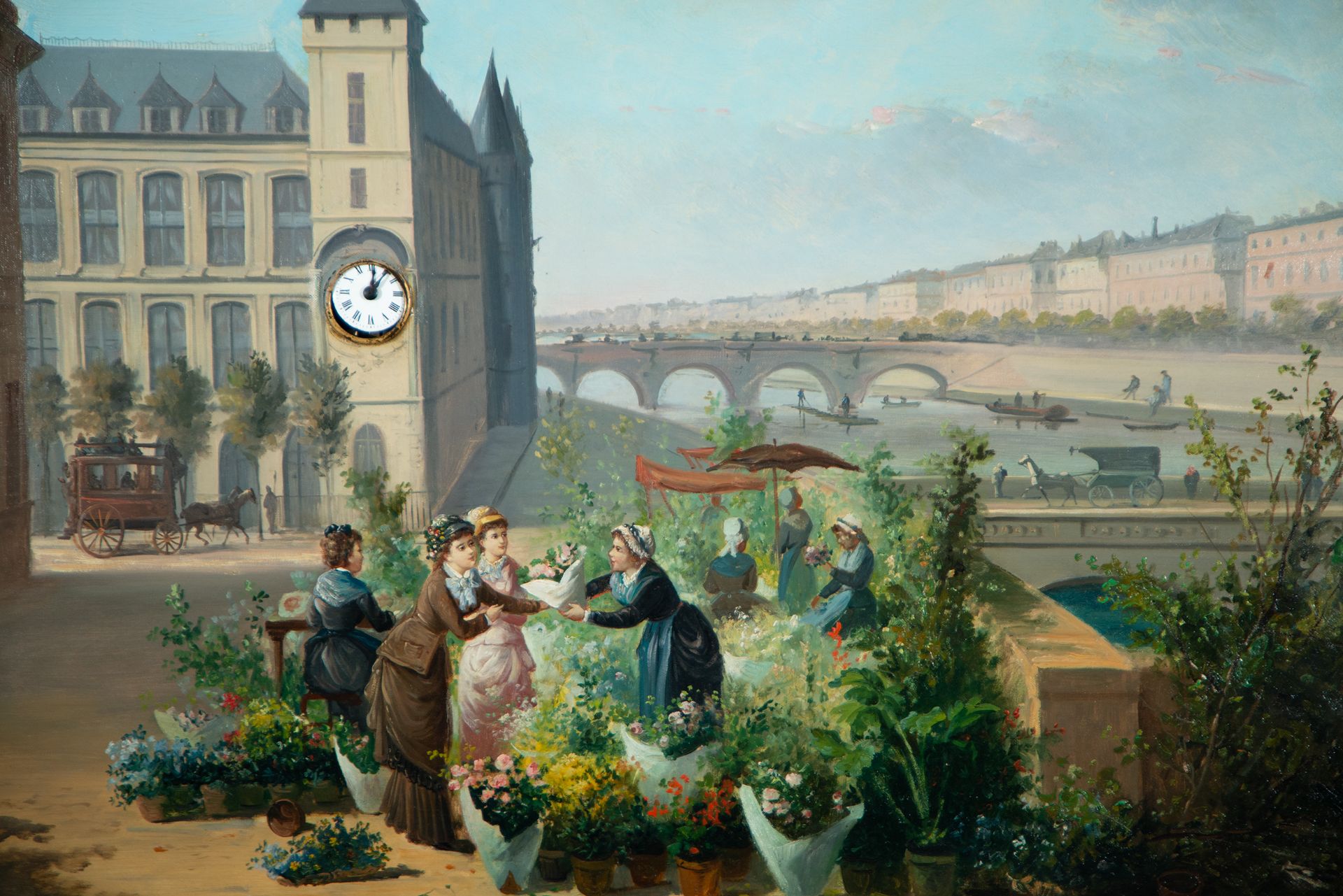 Flower Market, 19th century Austrian school - Bild 2 aus 6