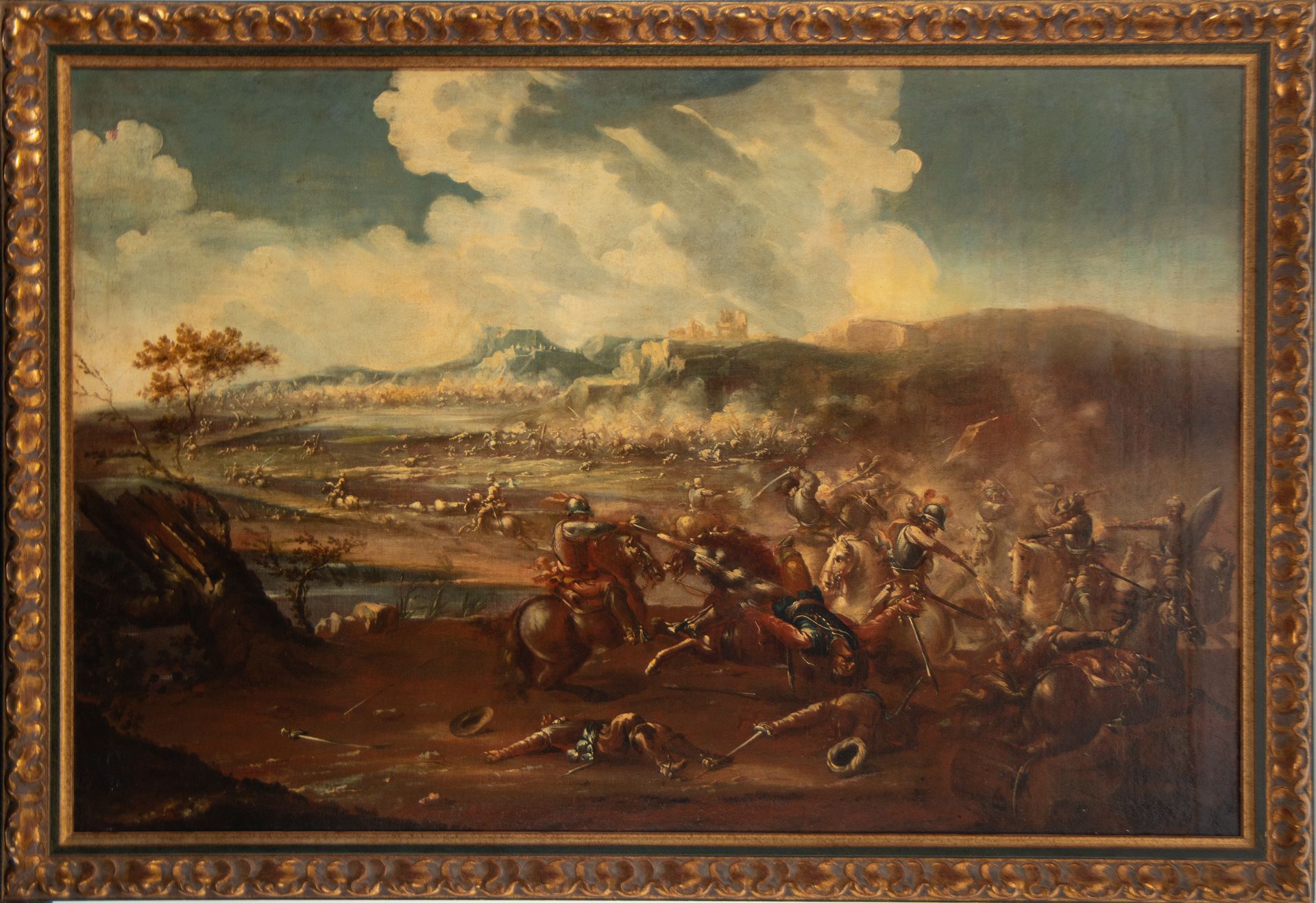 Pair of Scenes from the Battle of Vienna, Italian school of the XVII - XVIII centuries