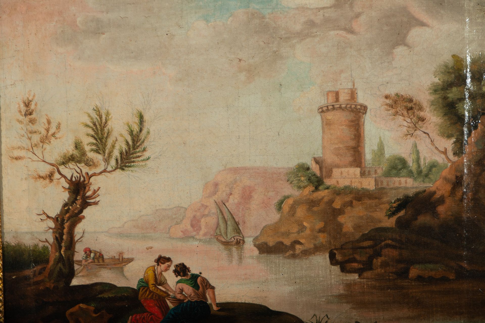 View of a Port, 18th century Italian school - Bild 2 aus 6