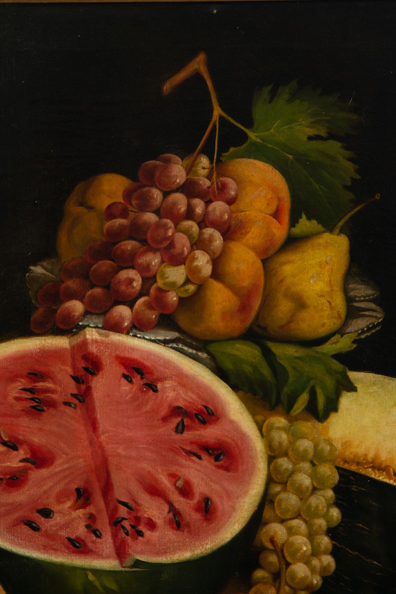 Fruit Still Life, 19th century Spanish school, signed N. Manzano, 1898 - Image 3 of 7