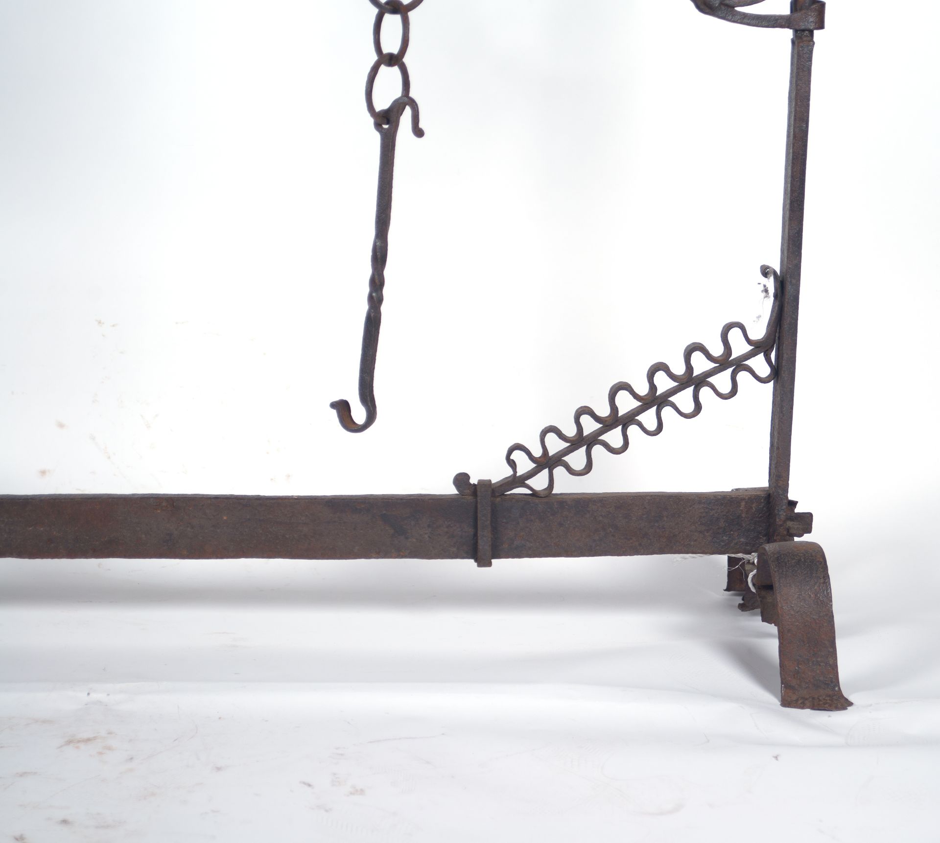 Large Italian andiron in forge, 17th century - Image 3 of 6