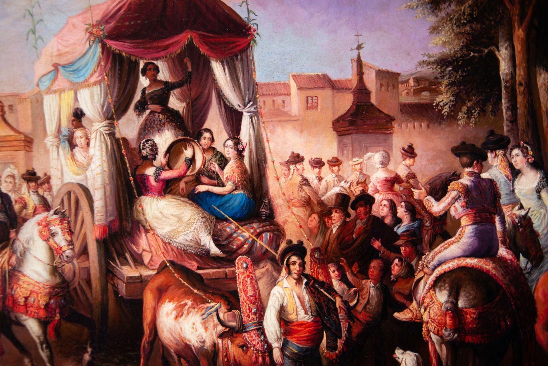 Bullfighting Festival, 19th century Spanish school, signed Rodríguez Guzmán, 19th century Spanish sc - Image 5 of 7