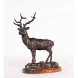 Deer Bronze Figure, 20th century European school