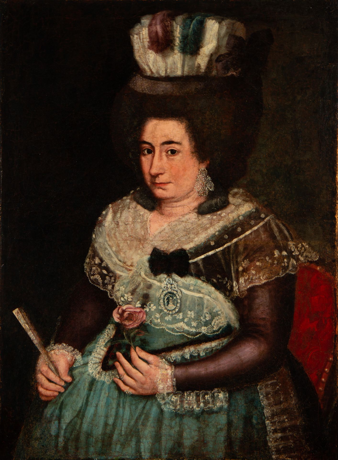 Portrait of a Lady, Puerto Rican School of the 18th century, circle of José de Campeche (San Juan, P