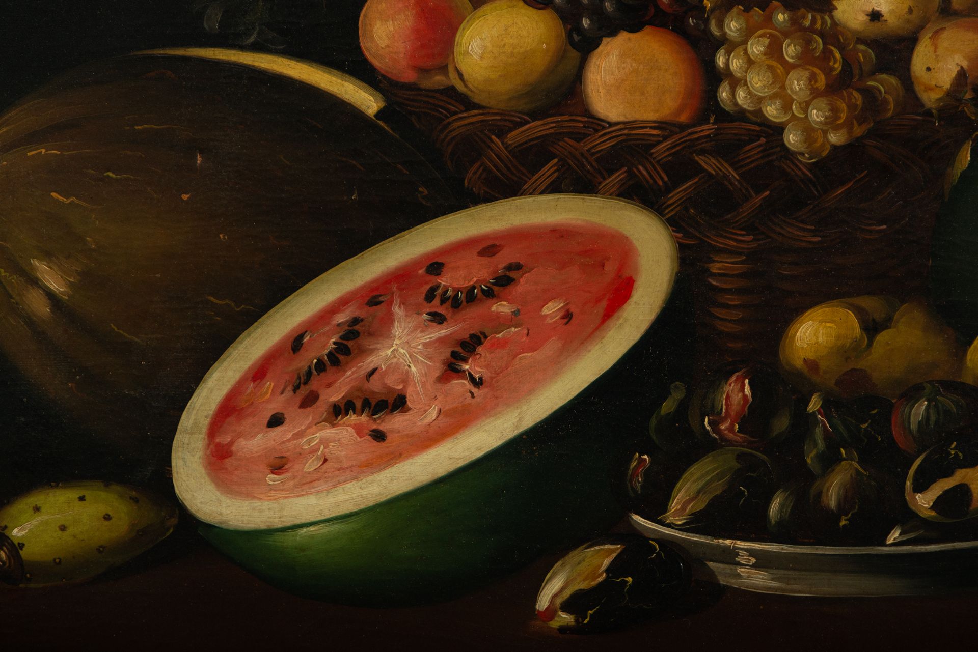 Watermelon and Fruit Still Life, 19th century Italian school - Bild 3 aus 6