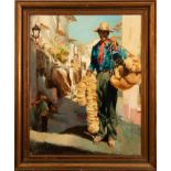 Scouring pad vendor, 20th century Mexican school, signed Juan Lara