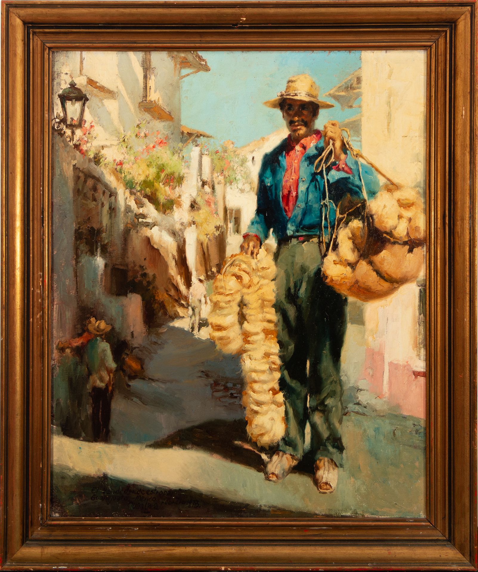 Scouring pad vendor, 20th century Mexican school, signed Juan Lara