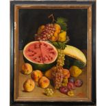 Fruit Still Life, 19th century Spanish school, signed N. Manzano, 1898