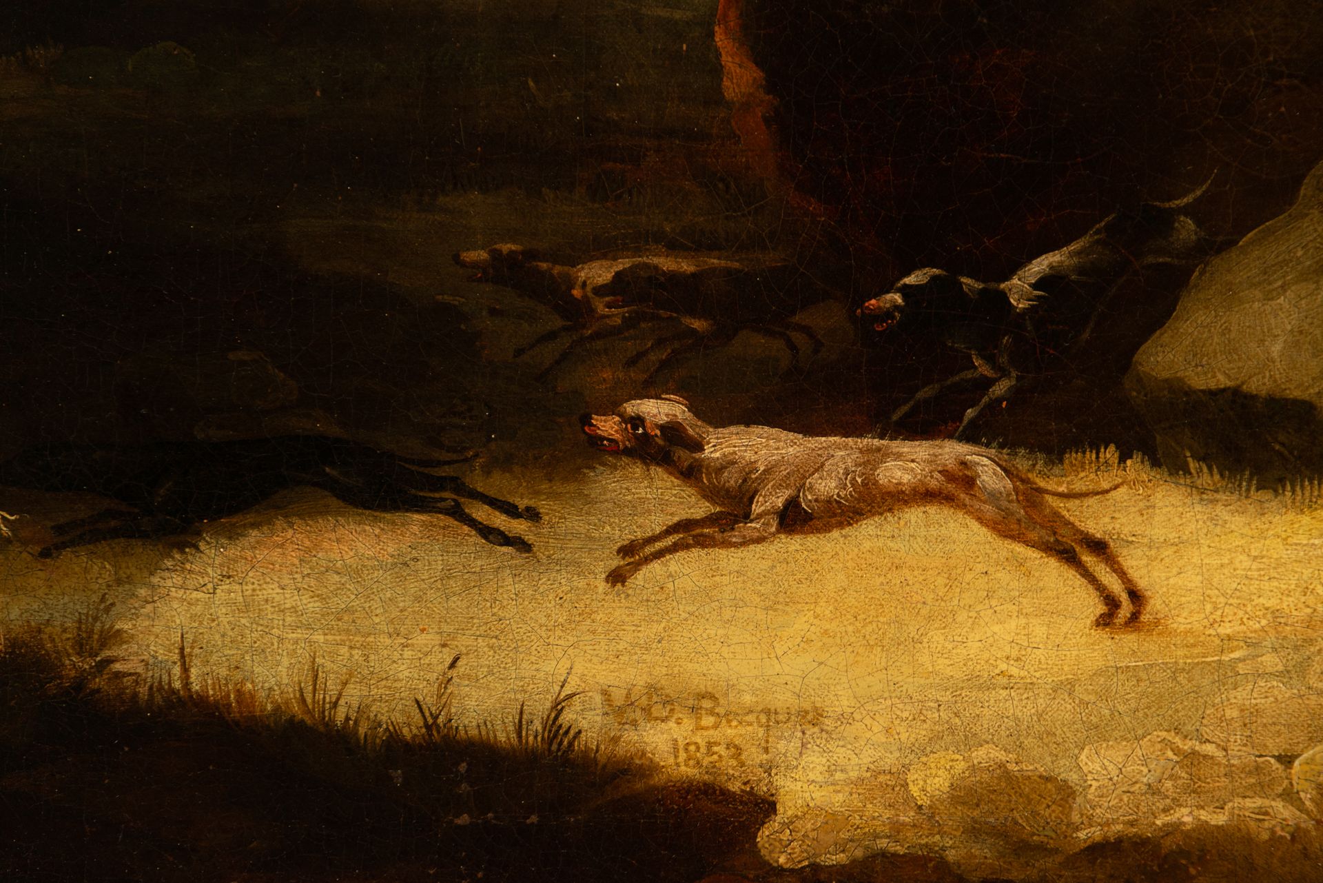 Hunting Scene, signed Valeriano Bécquer (Seville, December 15, 1833-Madrid, September 23, 1870) - Bild 5 aus 10