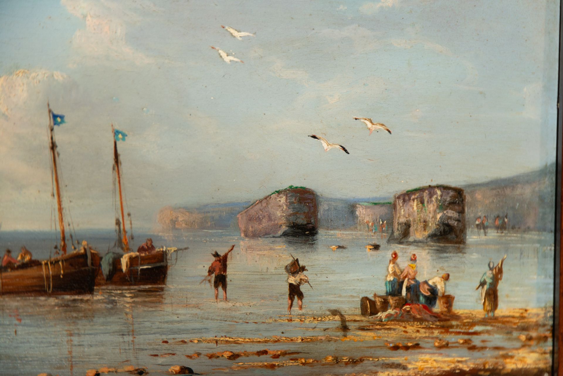 Pair of important Marine views, European school of the end of the 19th century - Bild 4 aus 8