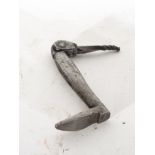 Rare steel hinged foot door latch, Germany or the Netherlands, 17th - 18th century