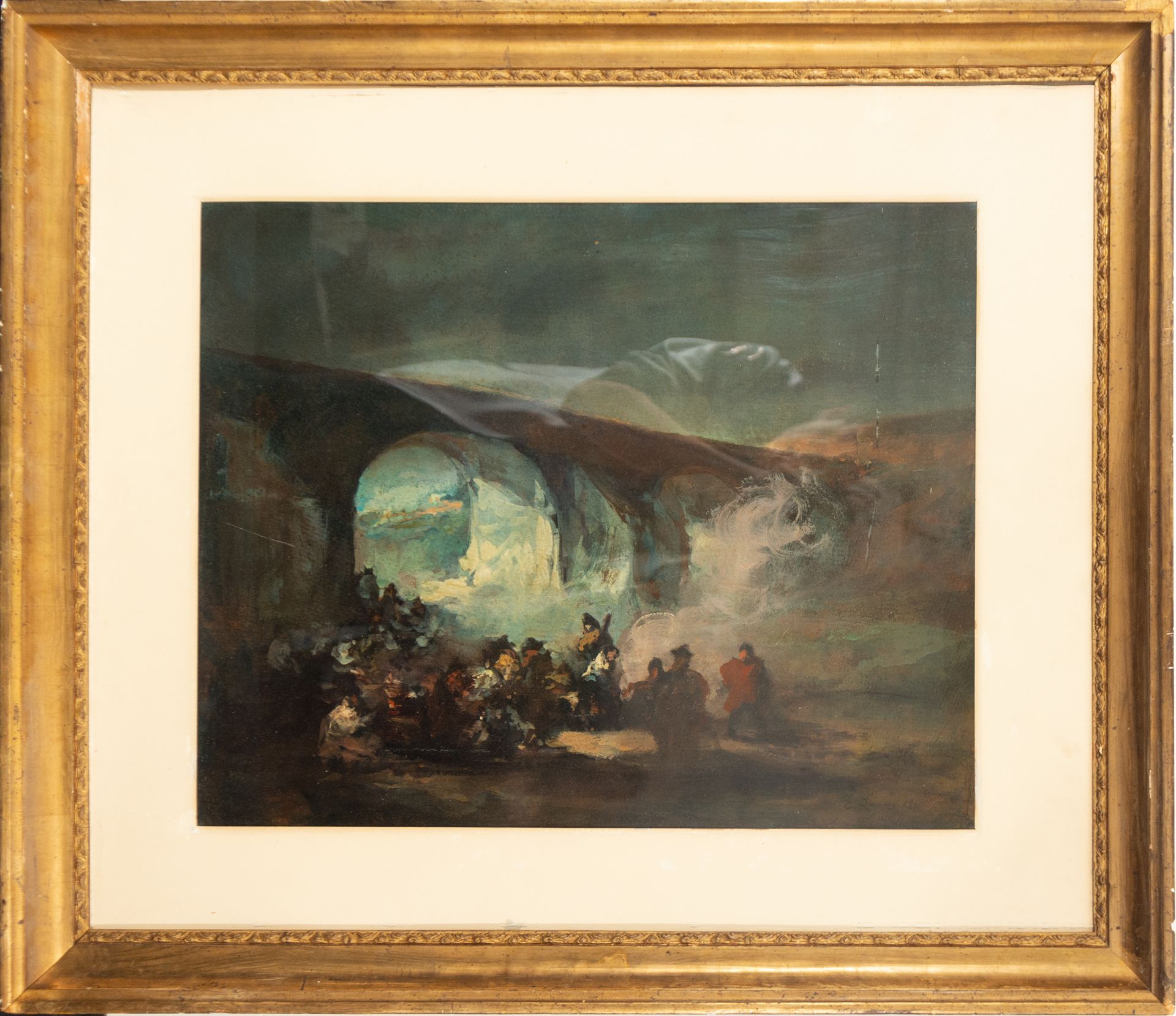 Bandits in the Cave, signed and certified Eugenio Lucas Vilaamil, 1861, 19th century Spanish school