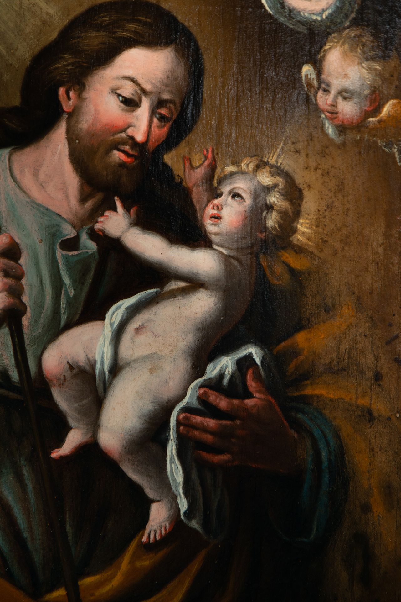Saint Joseph with the Child in his arms, Andalusian school of the 18th century - Bild 2 aus 4