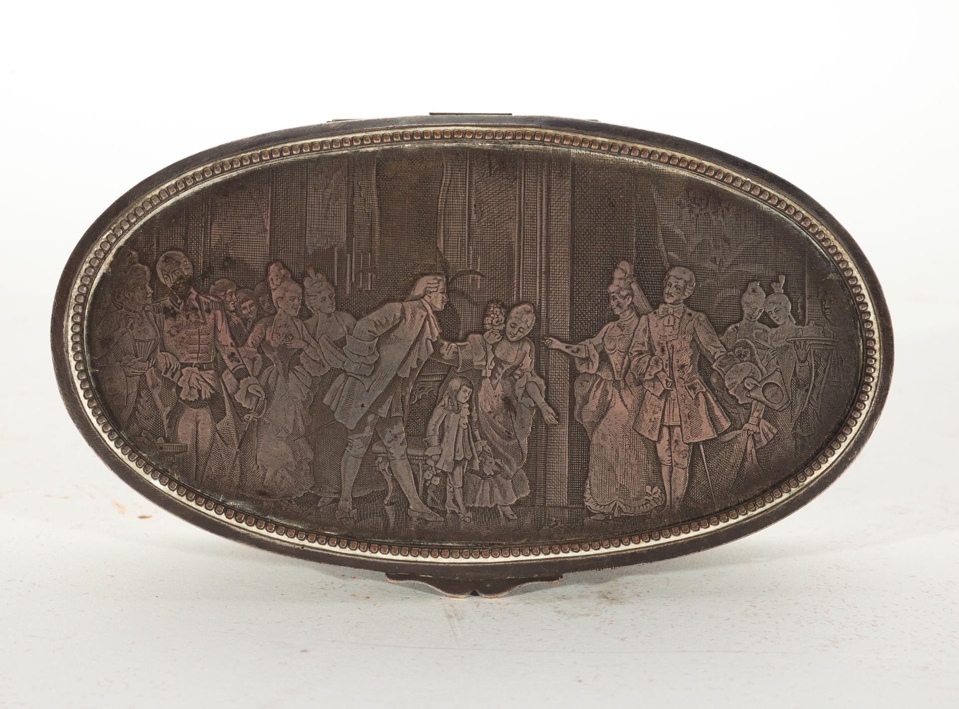 French Silver Plated Bronze Jewelry Box, 18th - 19th Centuries - Bild 6 aus 7