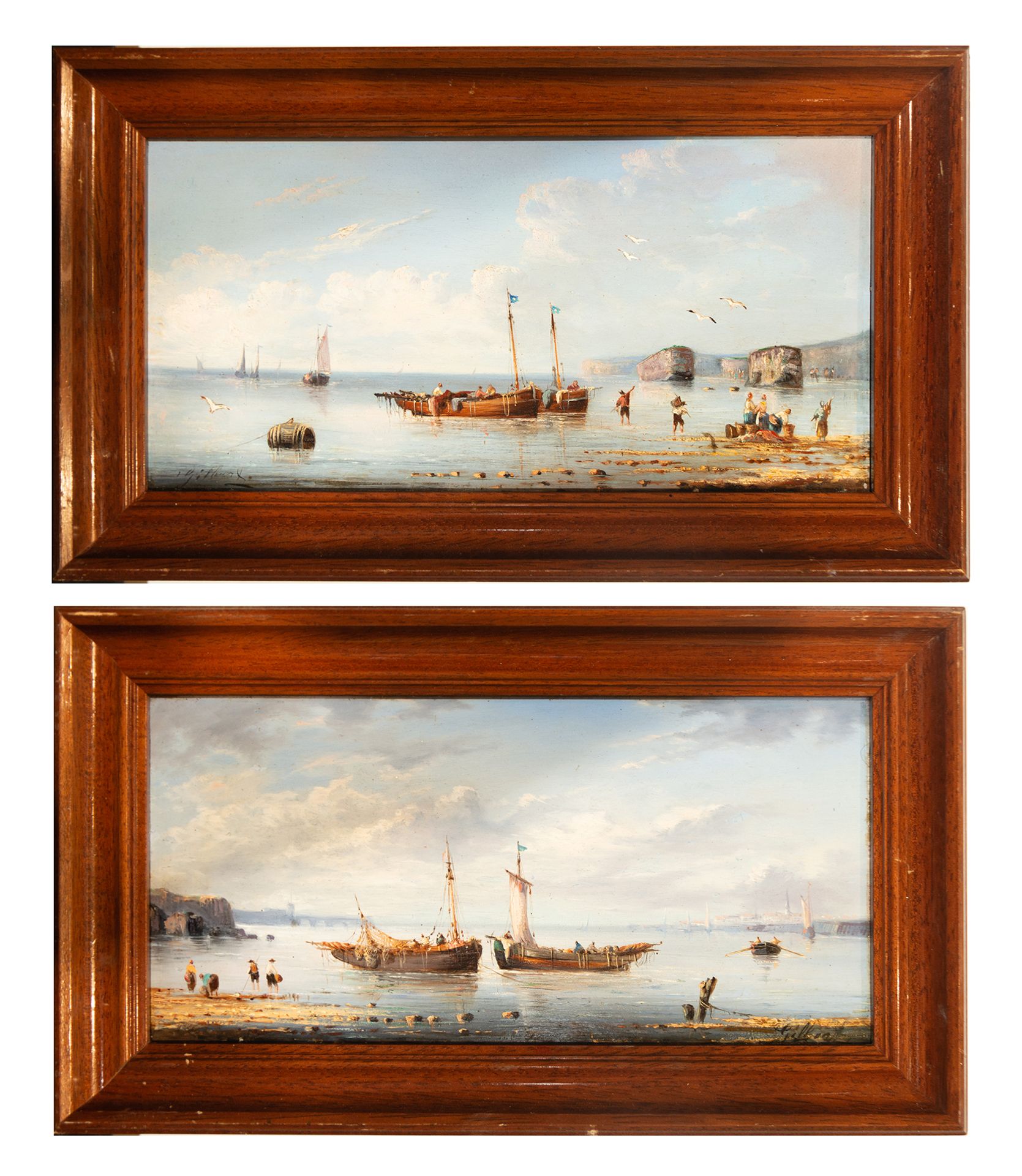 Pair of important Marine views, European school of the end of the 19th century