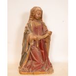 Virgin with the Holy Shroud, following Gothic models, French school of the 19th century