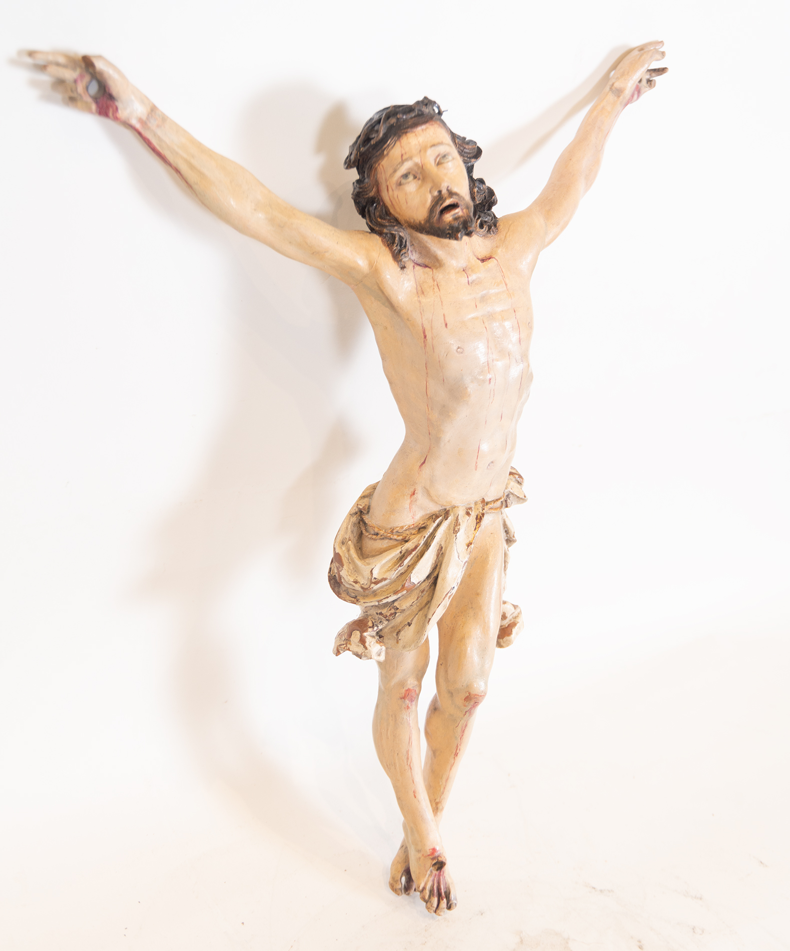 Large Christ in Wood, Italian school of the 17th century