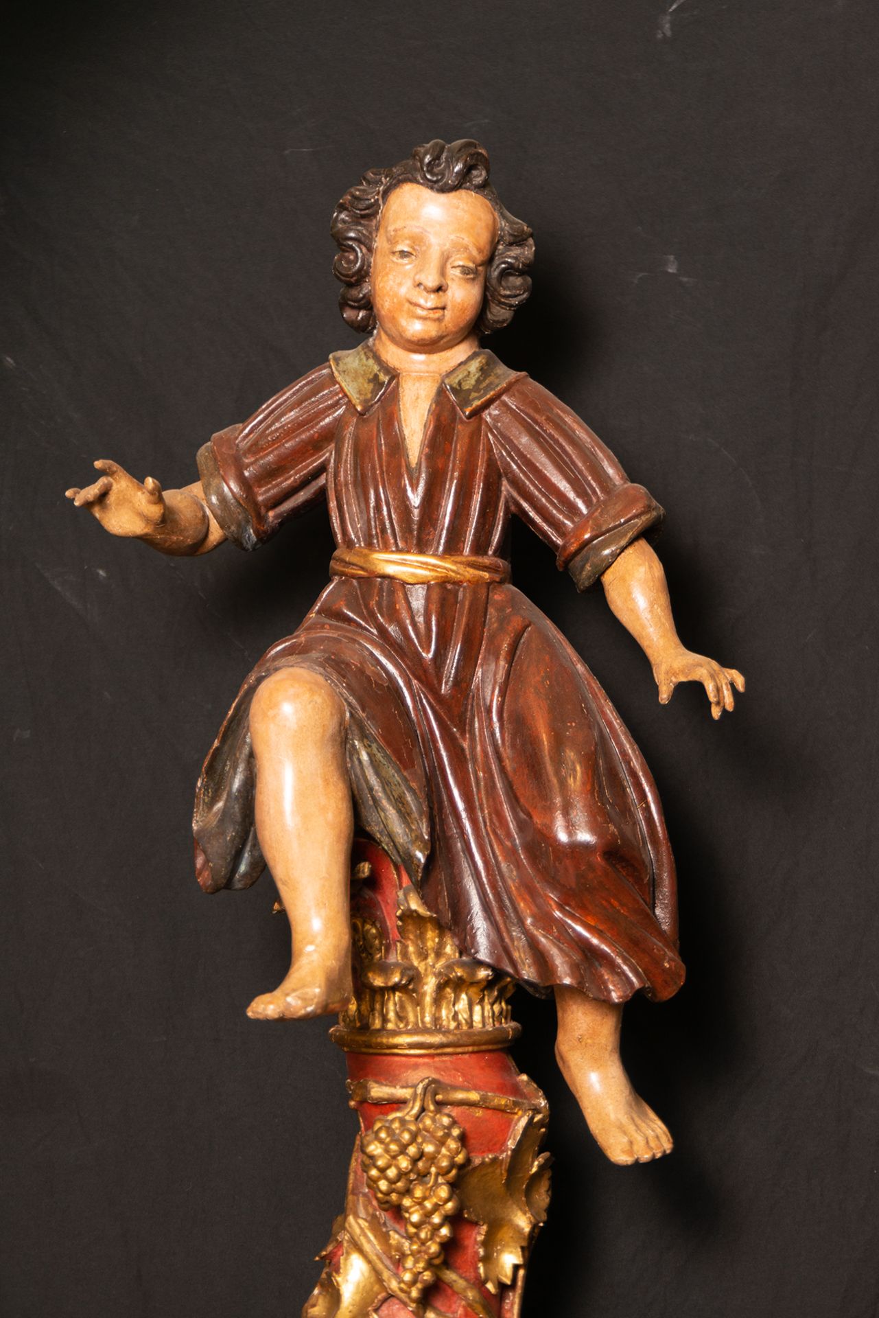 Child Jesus seated on the column, Sevillian school of the 17th - 18th centuries - Image 2 of 7