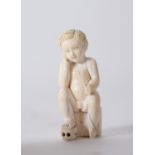 Very Important Enfant Jesus in Ivory, Sino - Portuguese school of the 17th century