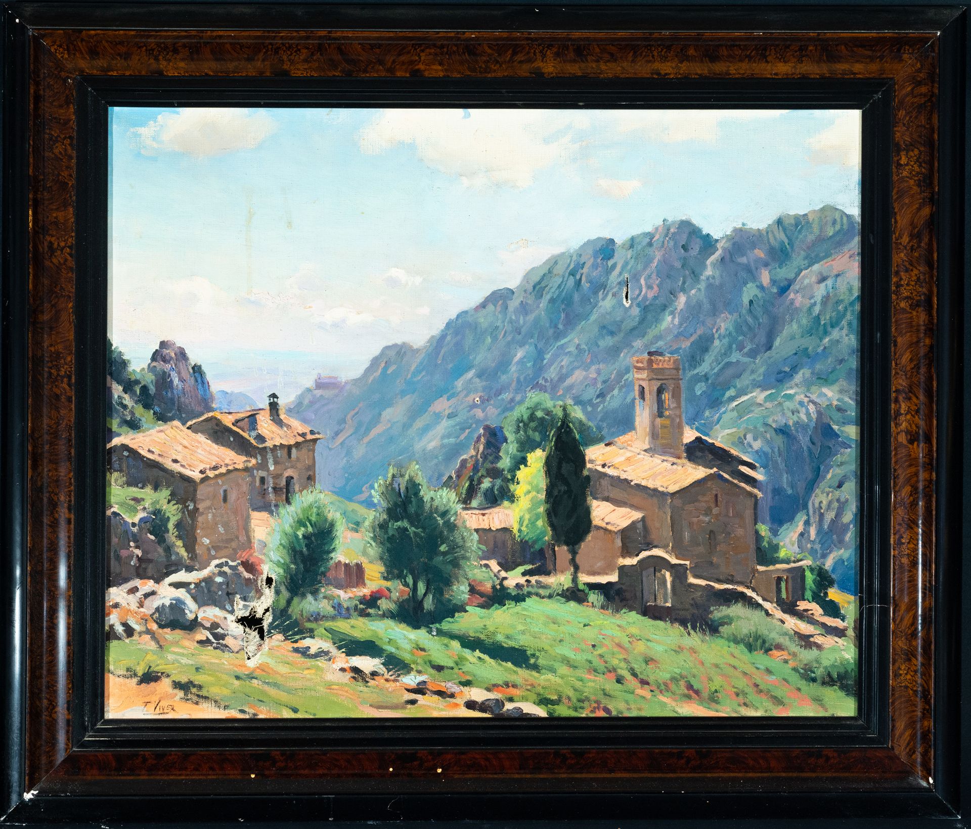 Mountain Village, Tomas Viver Aymerich, Spanish school of the 20th century