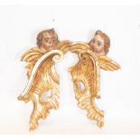 Pair of Rococo Wall Lamps in the shape of Angels, Andalusian school from the end of the 17th century