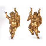 Exceptional Pair of Cherubs in Gilt Bronze, Hispanic-Italian school of the second half of the 17th c