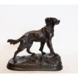 Figure of a dog in bronze, European school of the 20th century