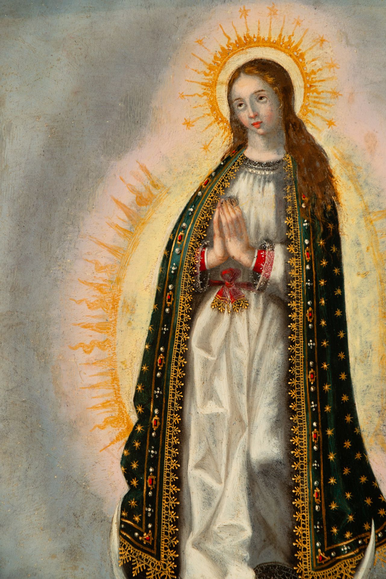 Exceptional Immaculate Virgin on panel, school of Juan Sánchez Cotán (Toledo, 1560 - Granada, 1627), - Bild 3 aus 6