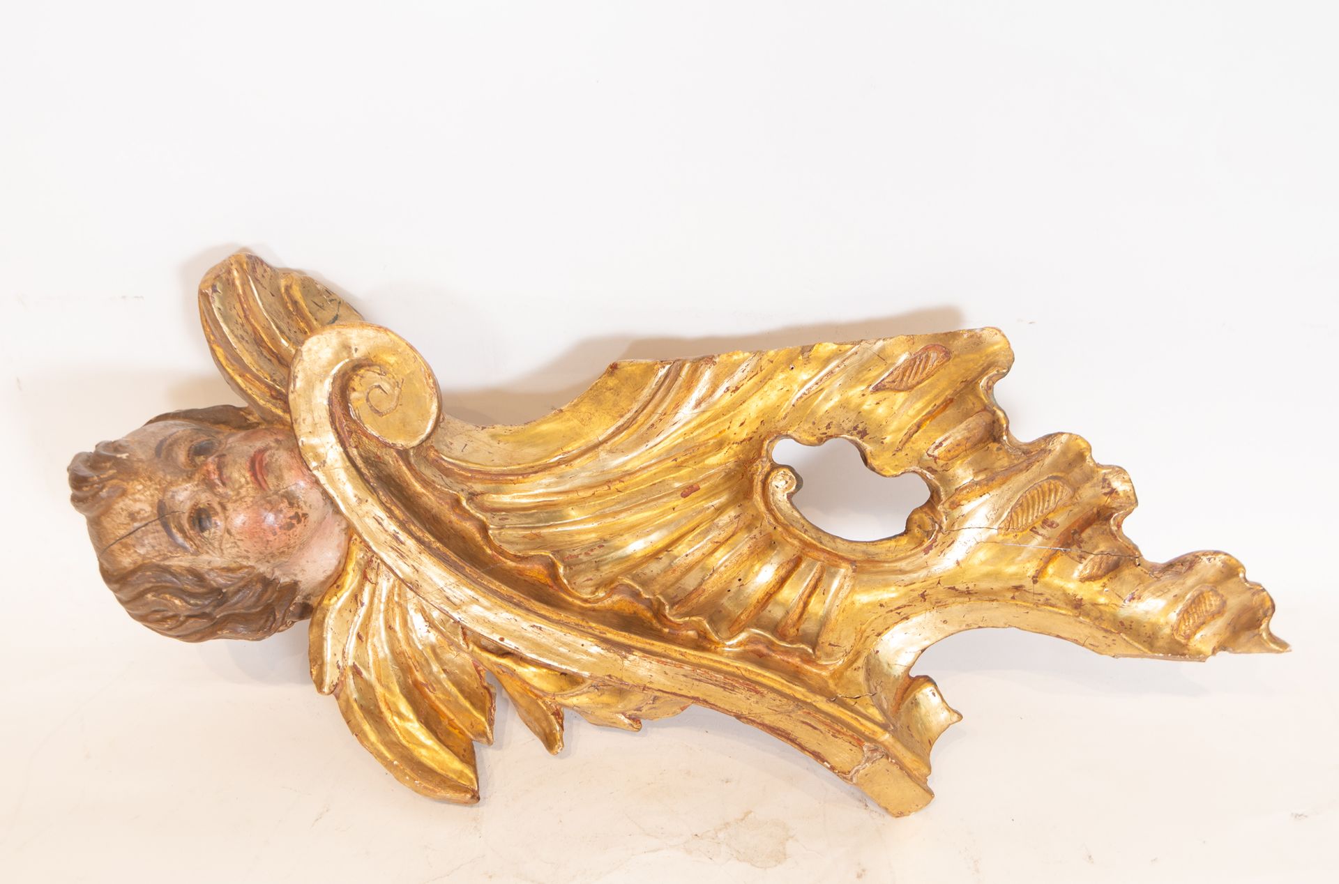 Pair of Rococo Wall Lamps in the shape of Angels, Andalusian school from the end of the 17th century - Bild 2 aus 3