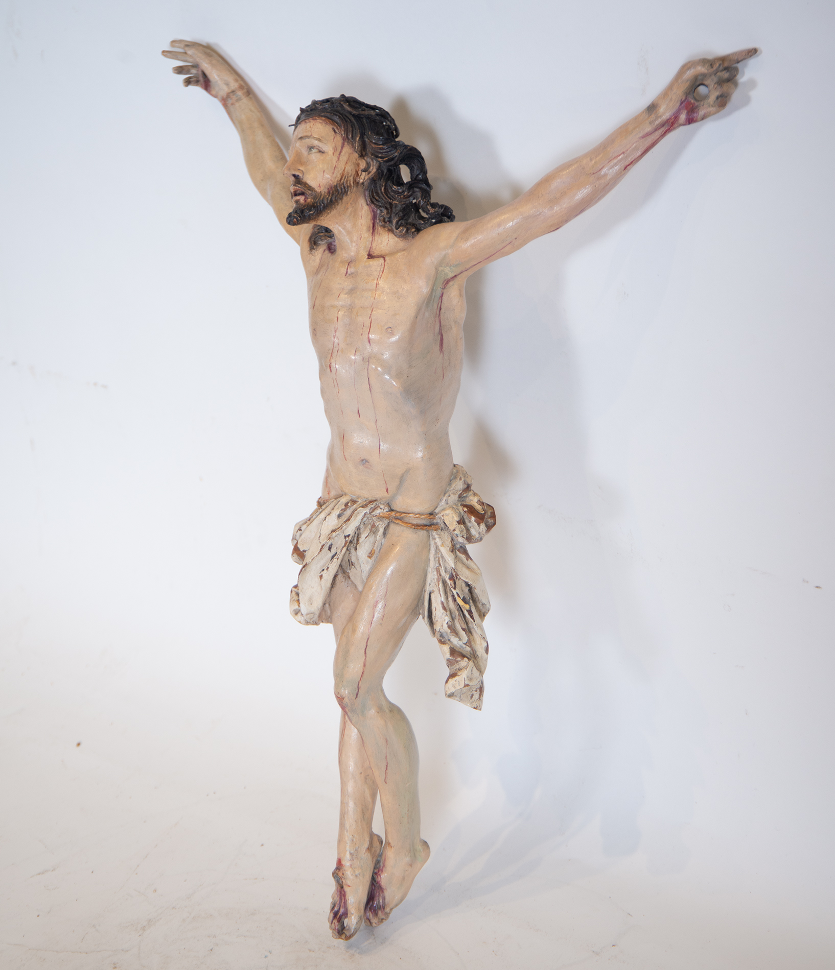 Large Christ in Wood, Italian school of the 17th century - Image 5 of 5