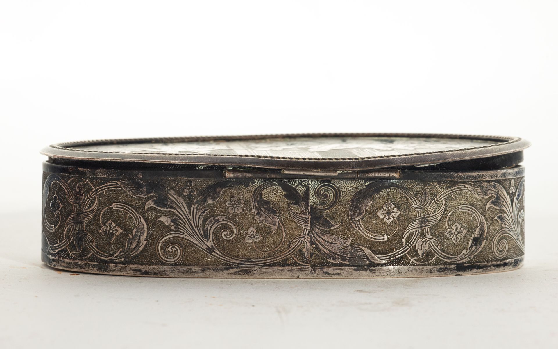 French Silver Plated Bronze Jewelry Box, 18th - 19th Centuries - Bild 4 aus 7