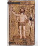 Tabernacle door with the risen Christ, Castilian school of the 16th century