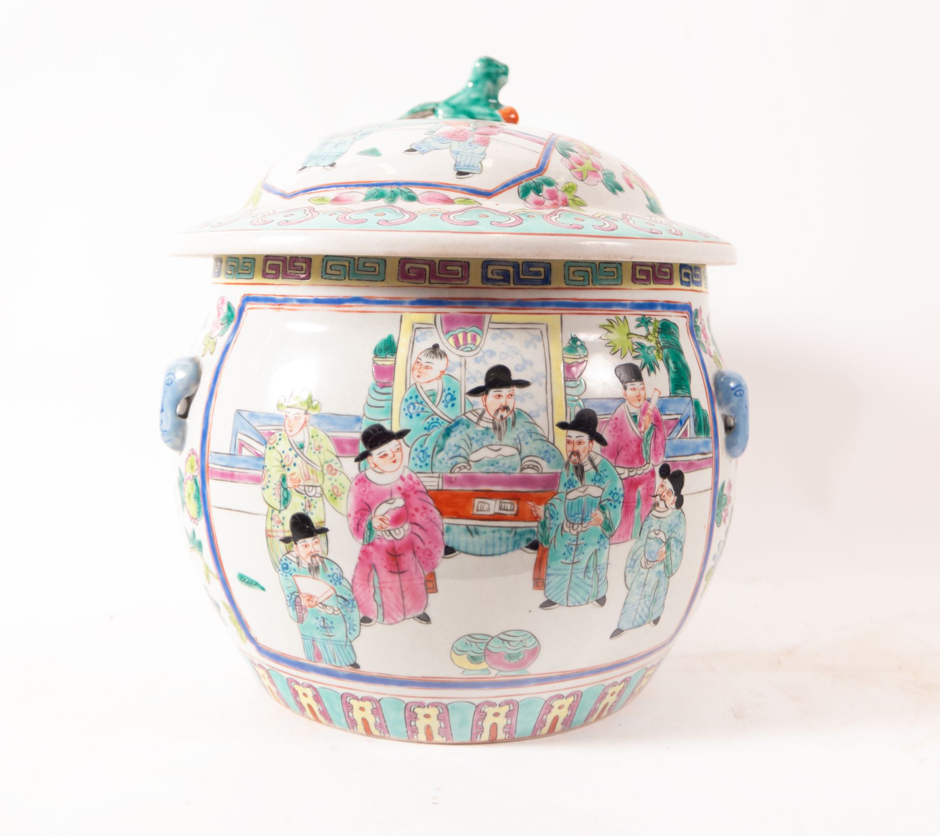 Chinese porcelain vessel glazed in the "famille rose" pattern, Republic Period, Chinese school from 