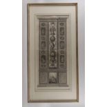 "Giovanni Volpato", Large Sketch Engraving for the Decoration of a Pilaster in the Vatican, signed "