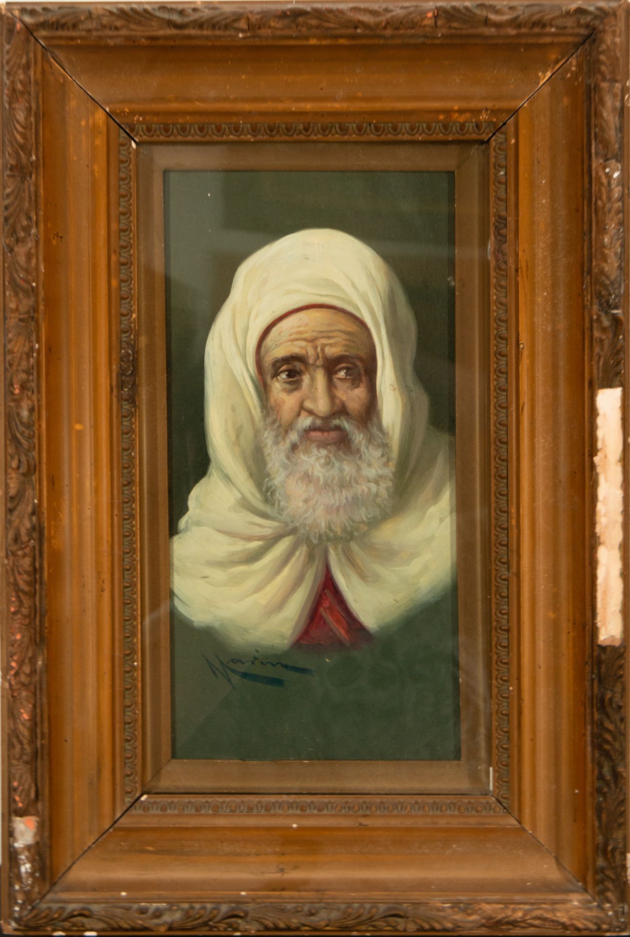 Pair of Portraits of Bedouins, orientalist school of the 19th century - Bild 2 aus 9