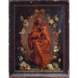 Exceptional "Madonna" with Child Flower Garland, 19th century Italian school