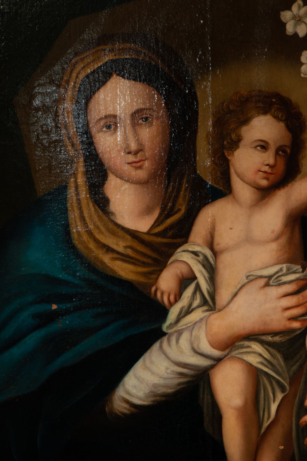 Holy Family, following Italian Renaissance models, Spanish school of the 18th - 19th century - Bild 2 aus 5