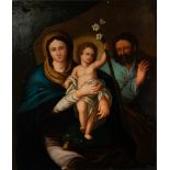 Holy Family, following Italian Renaissance models, Spanish school of the 18th - 19th century