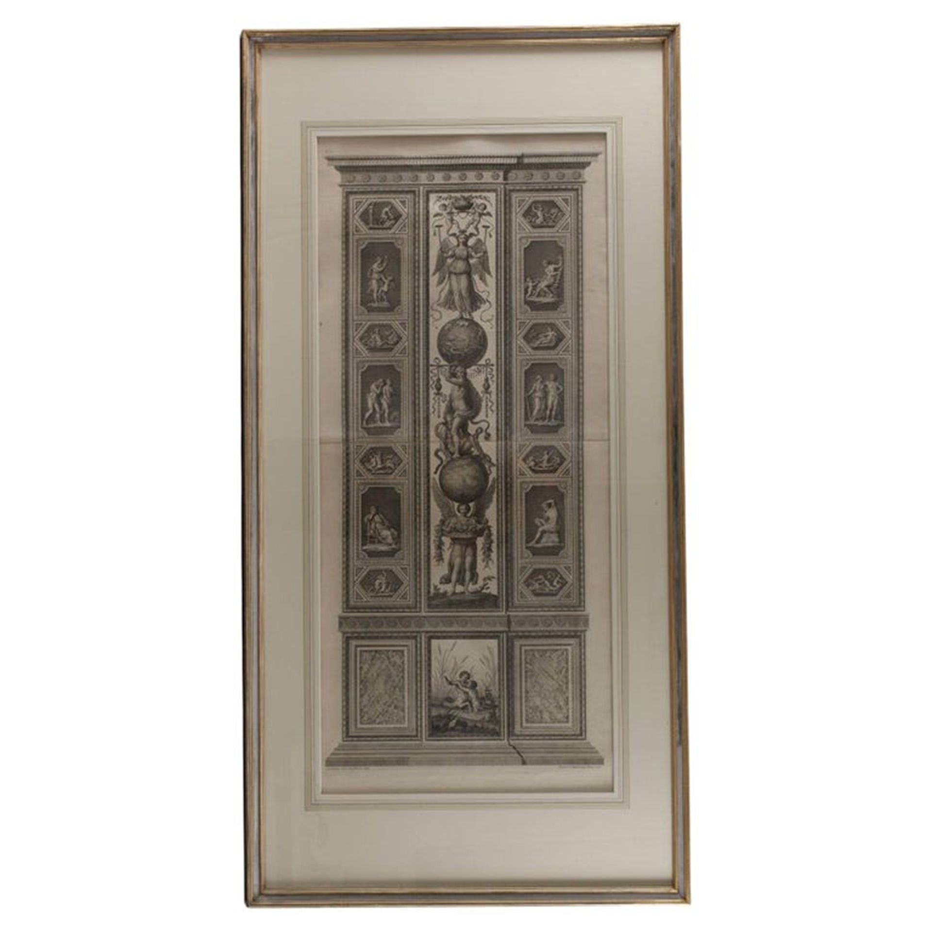 "Giovanni Volpato", Large Sketch Engraving for the Decoration of a Pilaster in the Vatican, signed " - Bild 3 aus 5