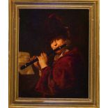 Flutist, Kark Richter, 19th Century German School