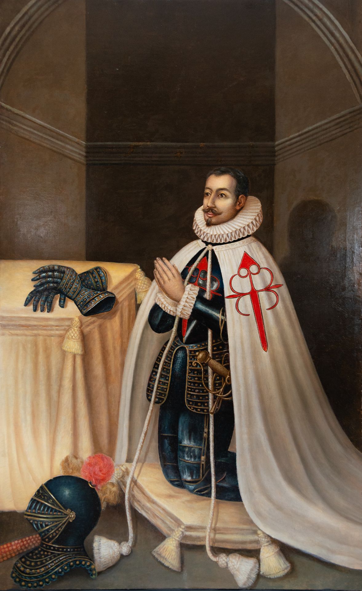Portrait of the Duke of Lerma in Prayer dressed in the Clothes of the Order of Santiago, Spanish sch