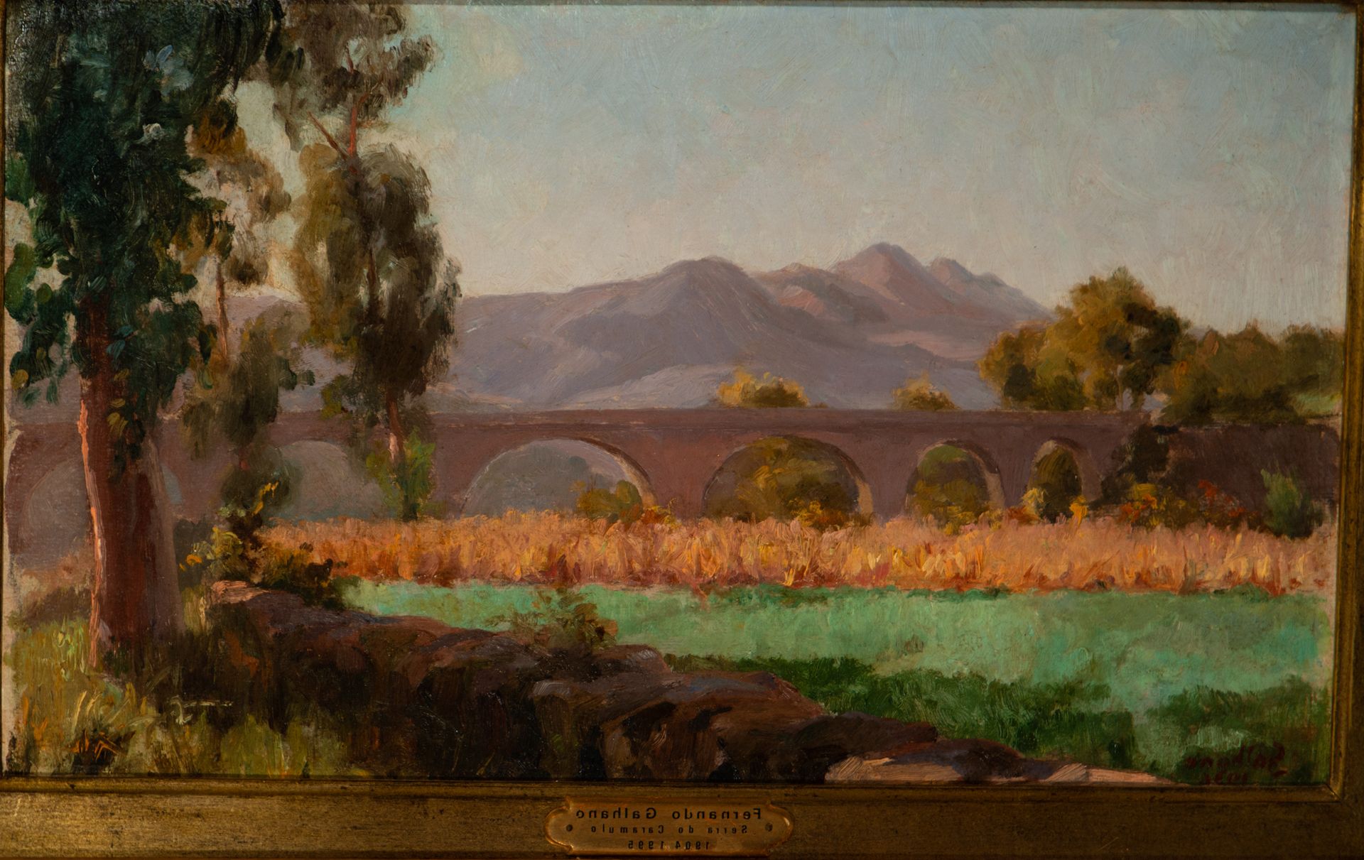 Landscape on panel, signed Fernando Galhano (1904-1995), 20th century Portuguese school - Image 2 of 6