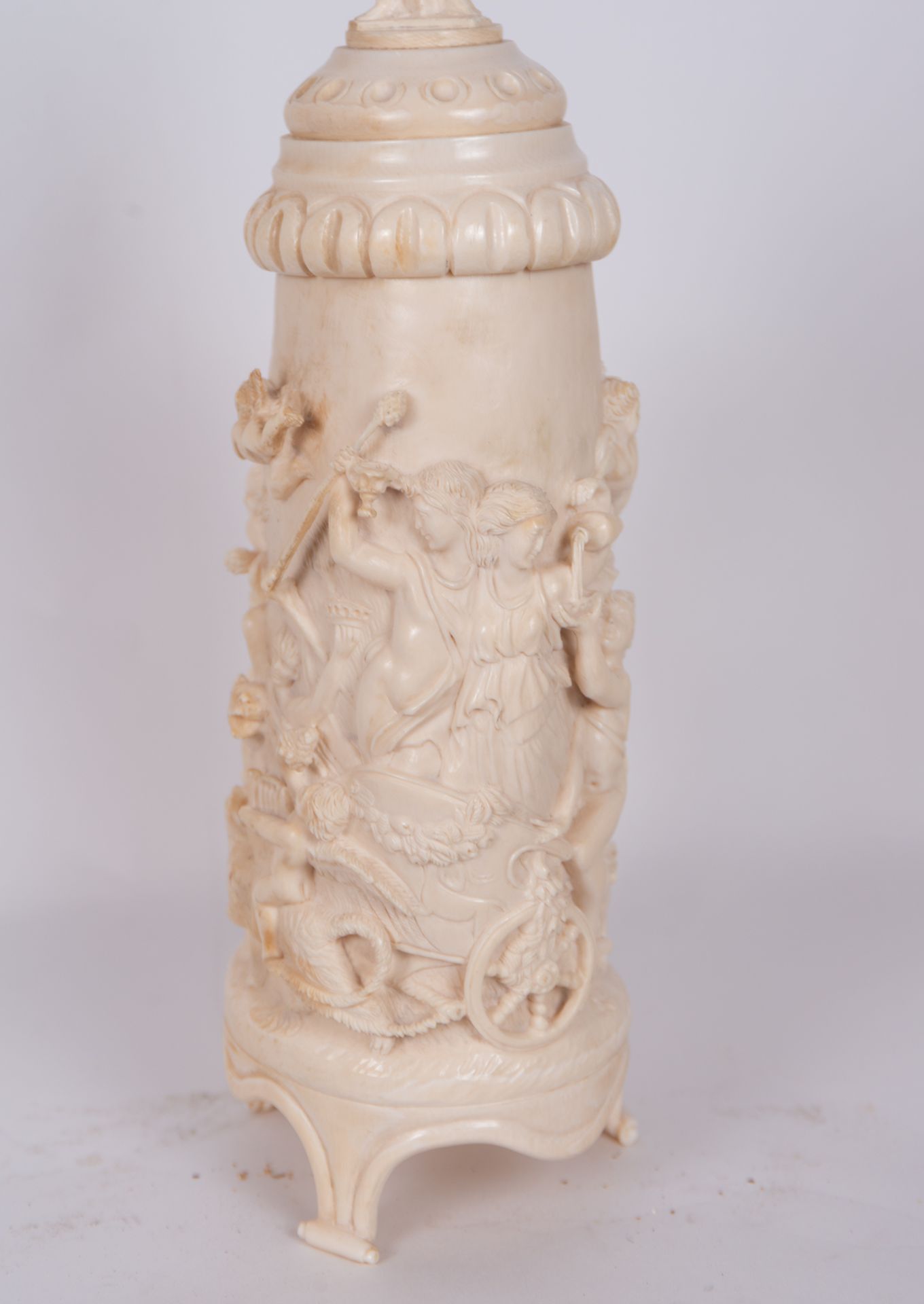 Important Tankard in ivory with mythological scene from the 19th century - Bild 2 aus 9