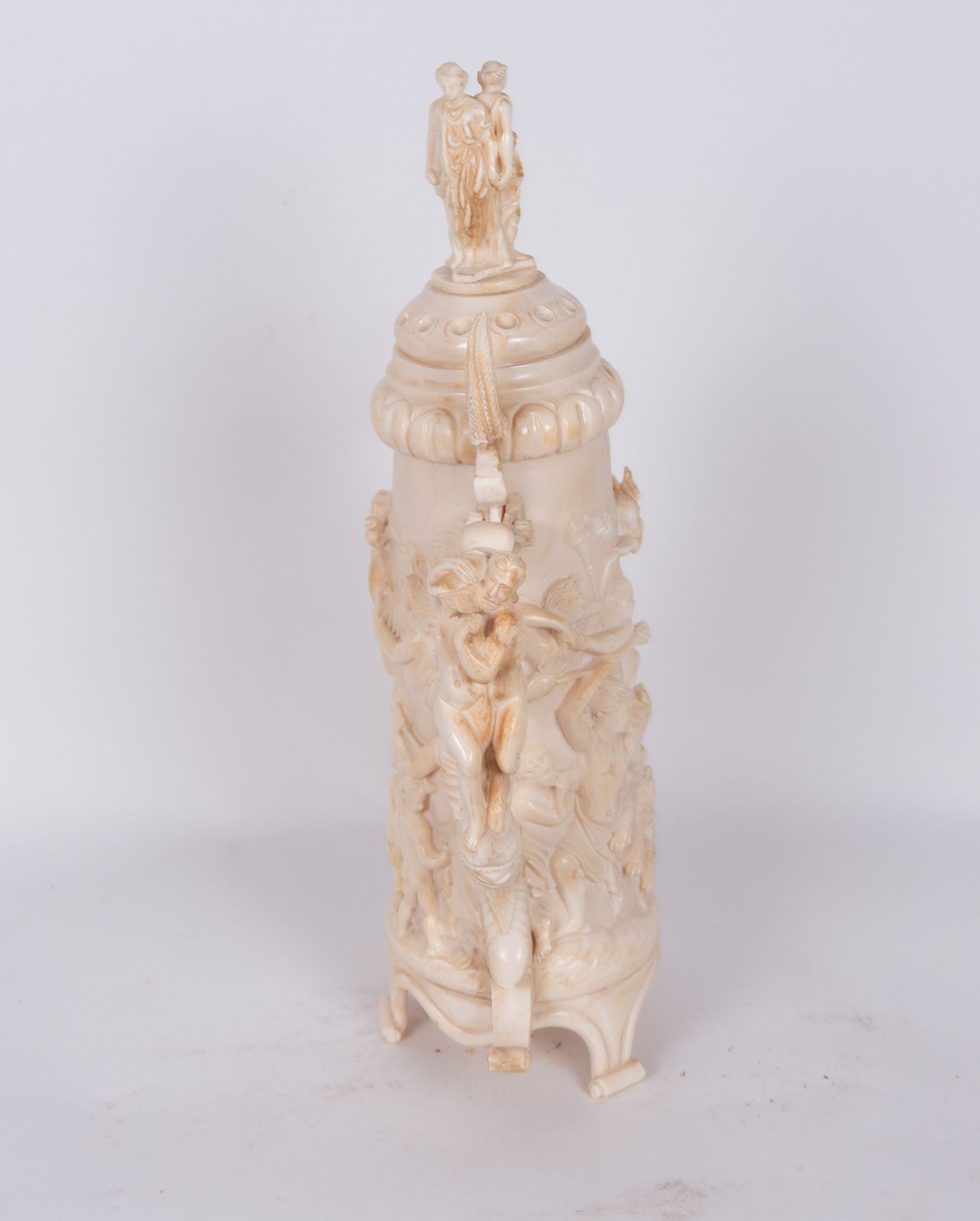 Important Tankard in ivory with mythological scene from the 19th century - Bild 8 aus 9