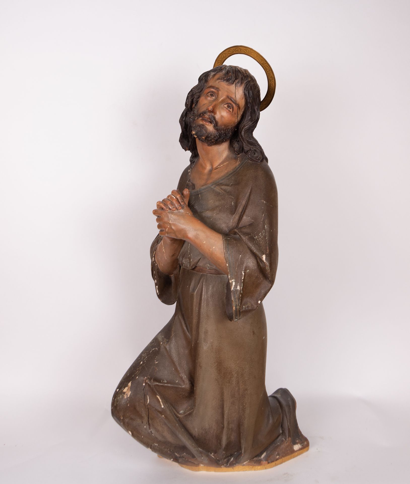 Christ in Prayer, 19th century Catalan school - Image 2 of 4