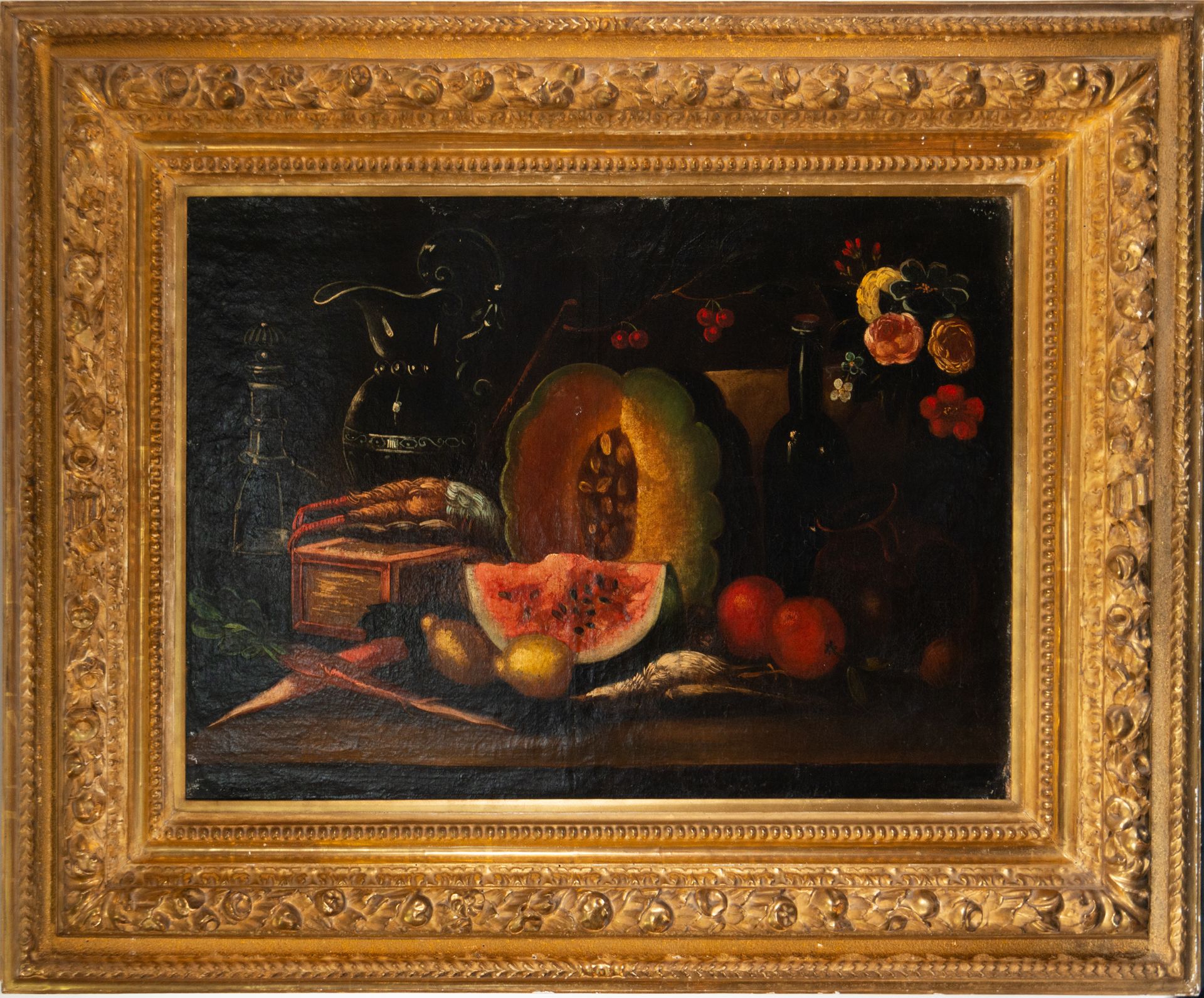 Still life with Watermelon, Italian school of the end of the 18th - 19th century