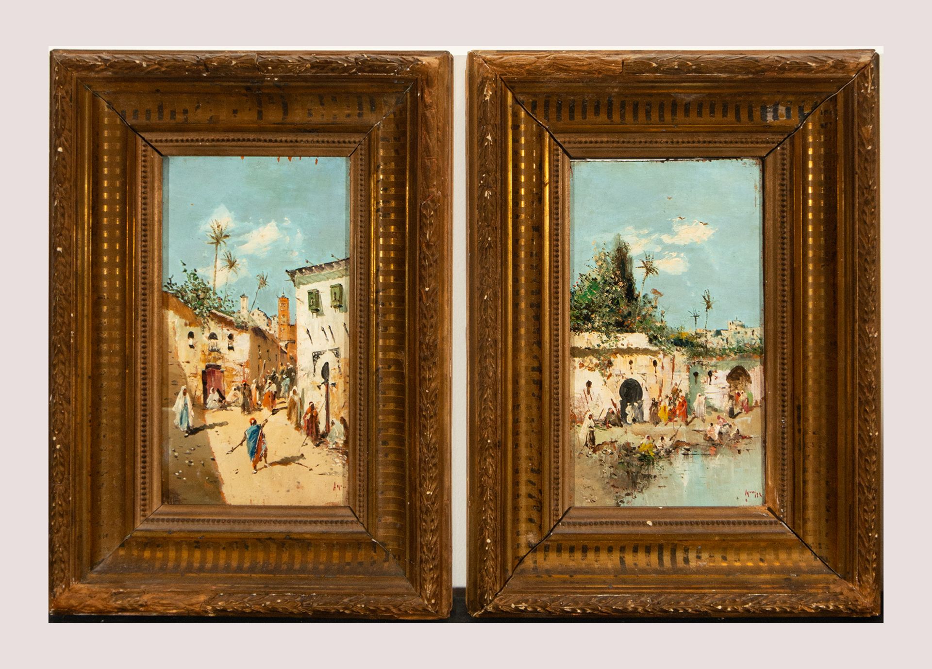 Pair of Orientalist scenes, 19th century Orientalist school