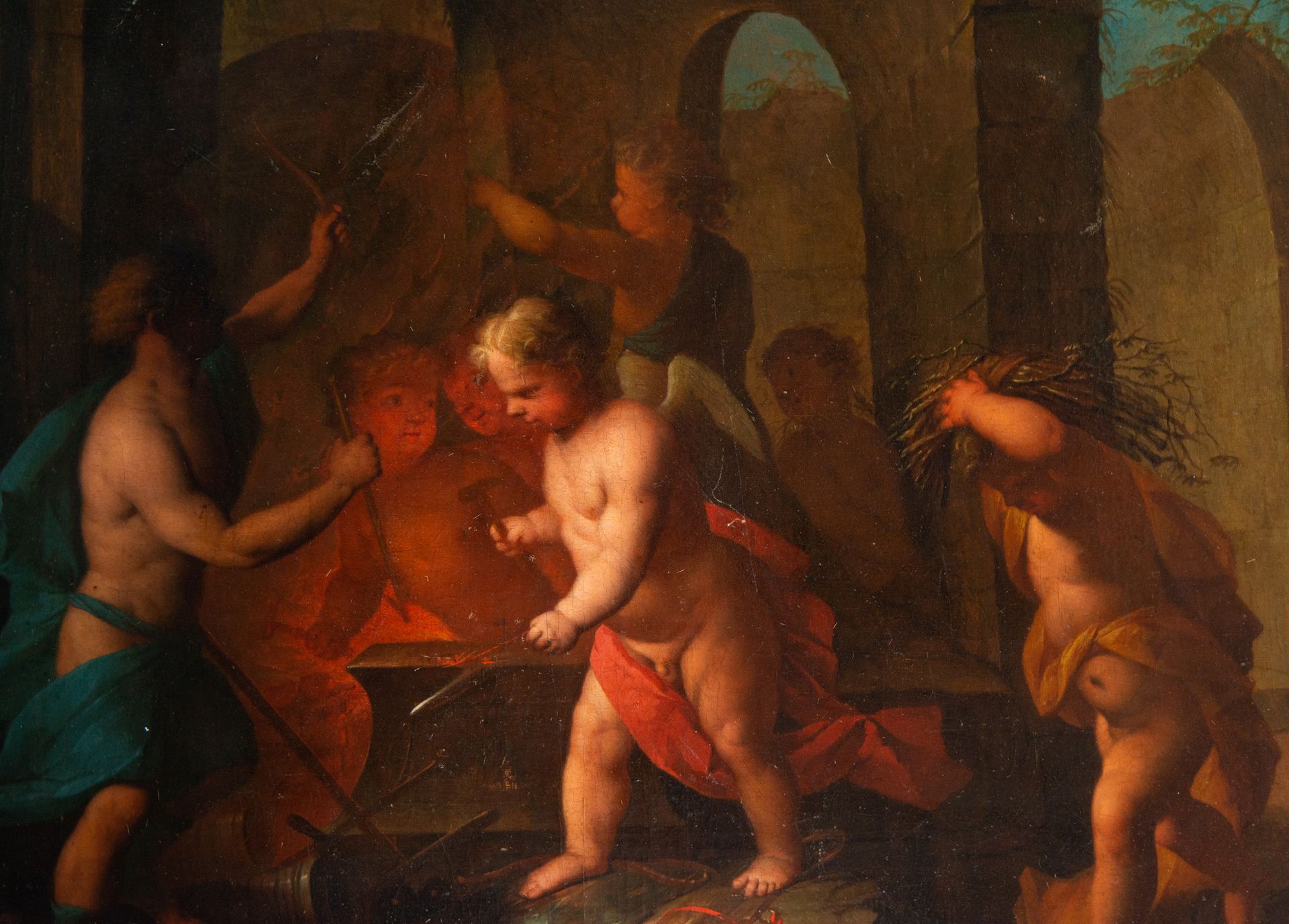 Cupid's Forge, Italian school of the 17th - 18th century - Image 2 of 6