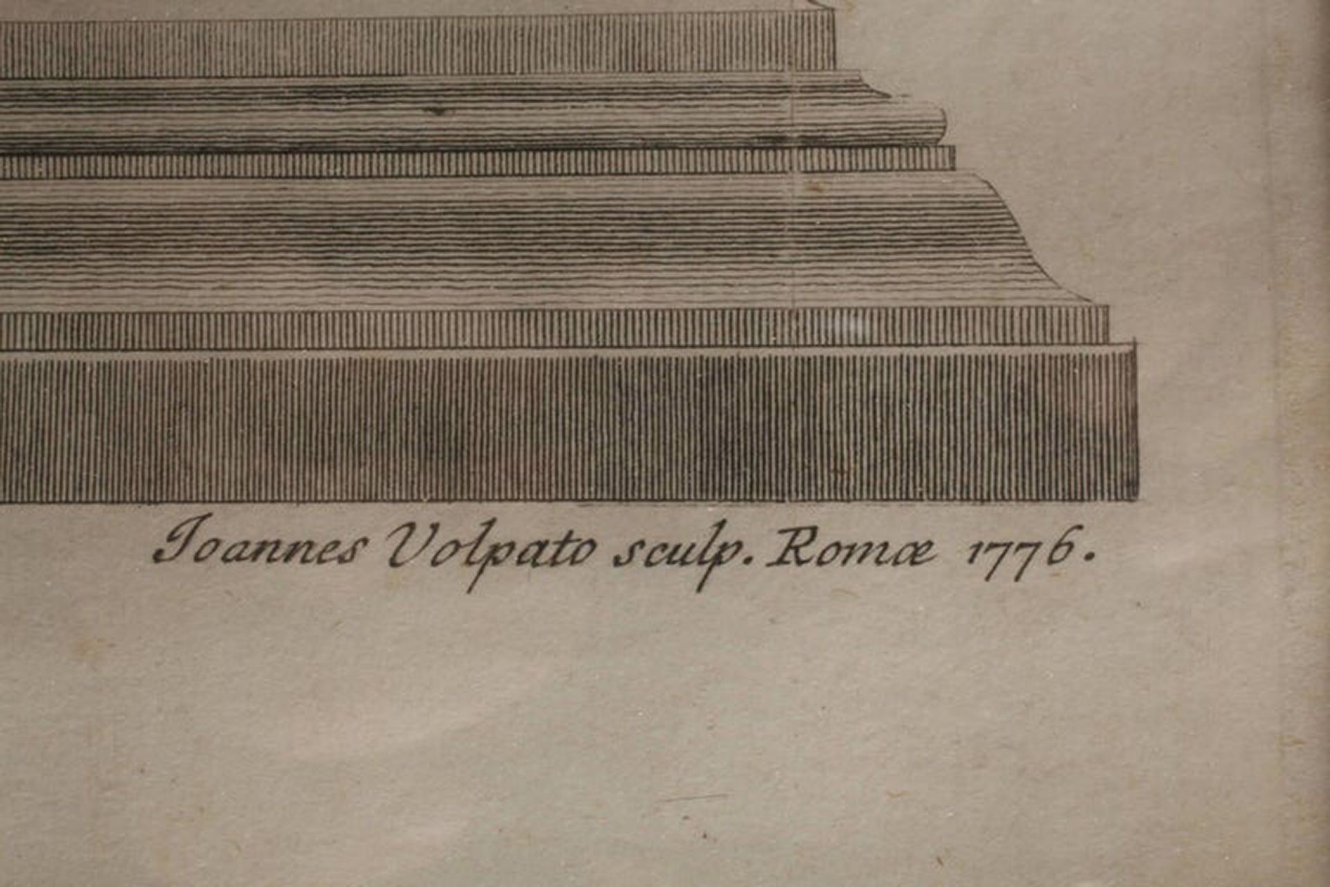"Giovanni Volpato", Large Sketch Engraving for the Decoration of a Pilaster in the Vatican, signed " - Bild 5 aus 5